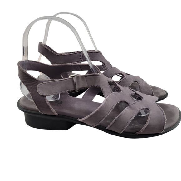 Arche Sandals Womens 38 7 US Mauve Nubuck Leather Slingback Light Purple France - Picture 1 of 10